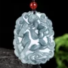 Horse Monkey Natural Jade Pendant
