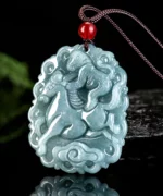 Horse Monkey Natural Jade Pendant
