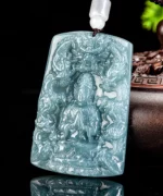 Guanyin Dragon Natural Jade Pendant