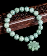 Flower Natural Jade Bead Bracelet