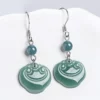 S925 Ruyi Natural Jade Earrings