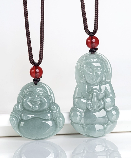 Guanyin / Buddha Natural Jade Pendant - Image 4