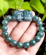 Pixiu Natural Jade Bead Bracelet