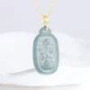 18K Chinese Word Píng'ān Jade Pendant