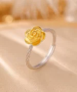 Rose S925 Sterling Silver Open Ring