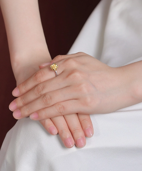 Rose S925 Sterling Silver Open Ring - Image 2