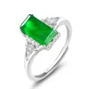 Cabochon S925 Natural Jade Open Ring