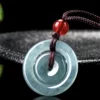Natural Jade Double Donut Ring Pendant
