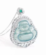 S925 Buddha Natural Jade Pendant