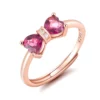 Garnet S925 Bowknot Open Ring