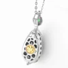 S925 Water Droplets Natural Jade Pendant