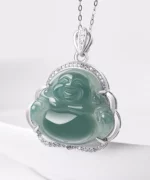 S925 Buddha Natural Jade Pendant