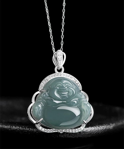 S925 Buddha Natural Jade Pendant - Image 4
