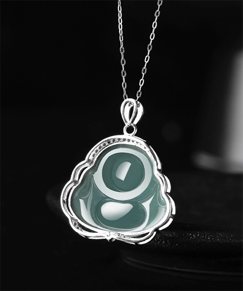 S925 Buddha Natural Jade Pendant - Image 5