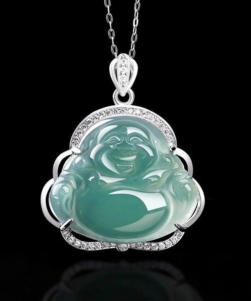 S925 Buddha Natural Jade Pendant - Image 2