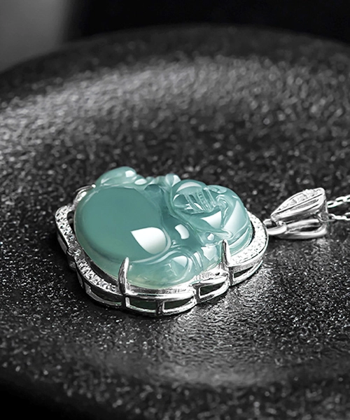 S925 Buddha Natural Jade Pendant - Image 3