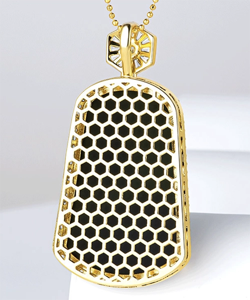 Scenery Natural Jade Copper Pendant - Image 3