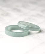 Couple Design Natural Jade Ring