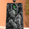 Monkey King Black Natural Jade Pendant