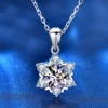 S925 Moissanite Snowflake Pendant