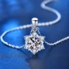 S925 Moissanite Snowflake Pendant
