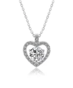 S925 Moissanite Lovely Heart Pendant