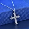 S925 Moissanite Jesus Cross Pendant
