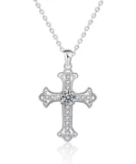S925 Moissanite Jesus Cross Pendant
