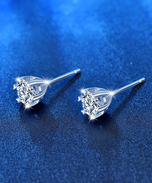 S925 Moissanite Snowflake Earrings - Image 2