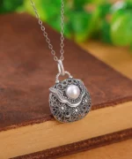 S925 Pocket Pearl Natural Jade Pendant