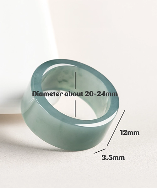 Casual Design Natural Jade Ring - Image 8