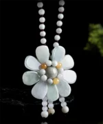 Sunflower Natural Jade Bead Necklace