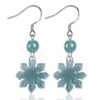 S925 Sunflower Natural Jade Earrings
