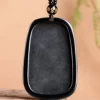 Mahakala Black Natural Jade Pendant