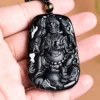 Mahakala Black Natural Jade Pendant