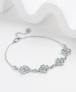 S925 Four Leaf Clover Jade Bracelet