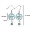 S925 Vintage Natural Jade Earrings