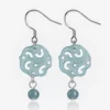 S925 Vintage Natural Jade Earrings