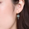 S925 Vintage Natural Jade Earrings