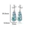 S925 French Bean Jade Earrings