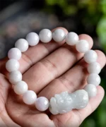 Pixiu Natural Jade Bead Bracelet