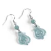 S925 Orchid Natural Jade Earrings