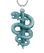 Snake Sword S925 Natural Jade Pendant