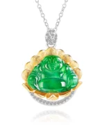 Imperial green Buddha S925 Jade Pendant