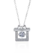 S925 Moissanite Gift Box Pendant