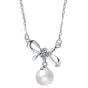 S925 Moissanite Bow Knot Pendant