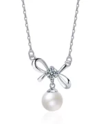 S925 Moissanite Bow Knot Pendant