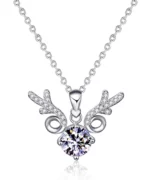 S925 Moissanite Deer Pendant