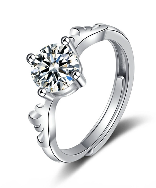 Antlers S925 Moissanite Open Ring