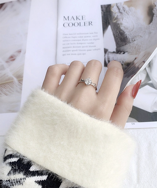 Antlers S925 Moissanite Open Ring - Image 2